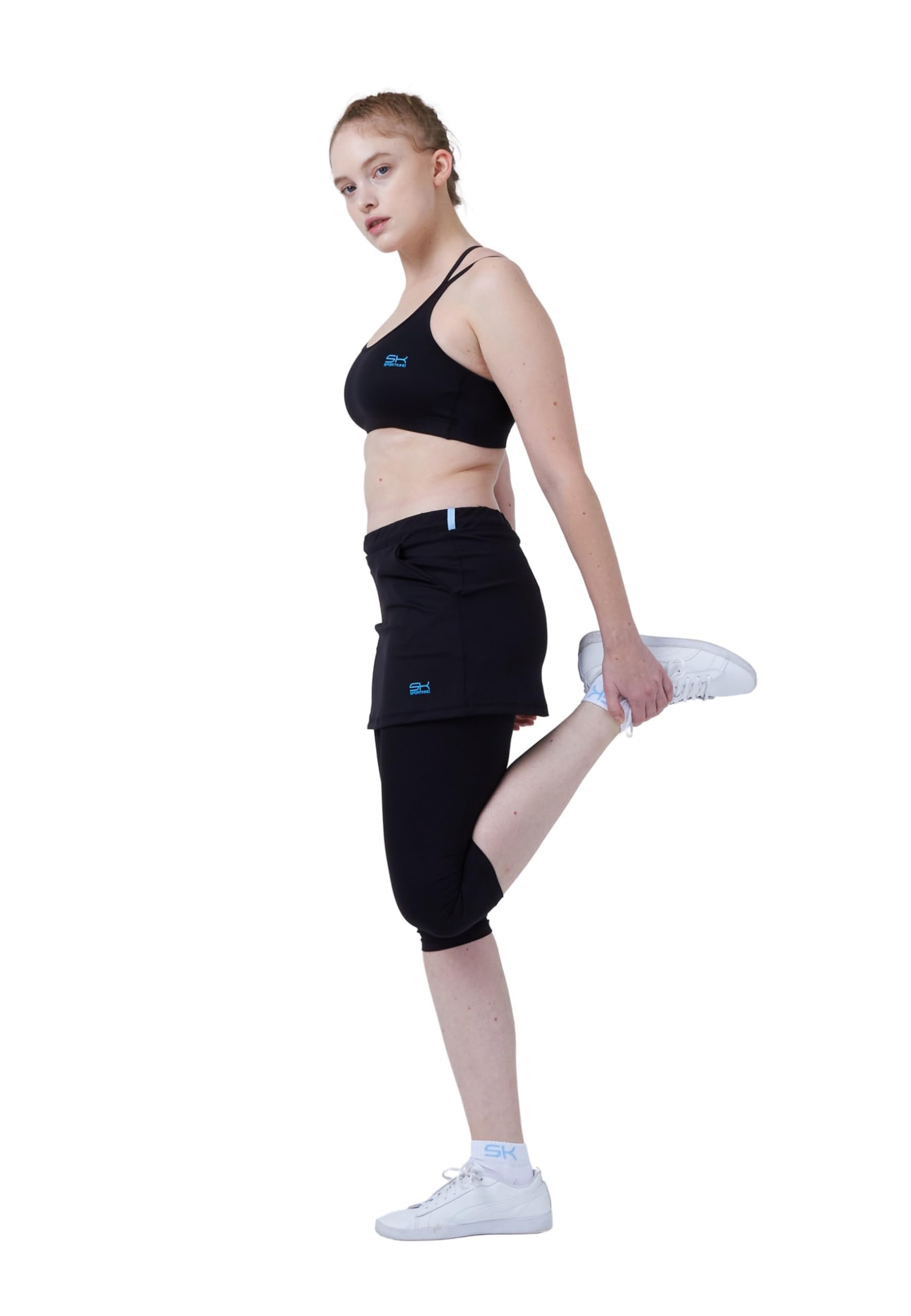 Skapri Sport 2 in 1 per Ragazze e Donne con Tasche, Misura Regolabile, Leggero, Traspirante, Protezione Solare UPF 50+