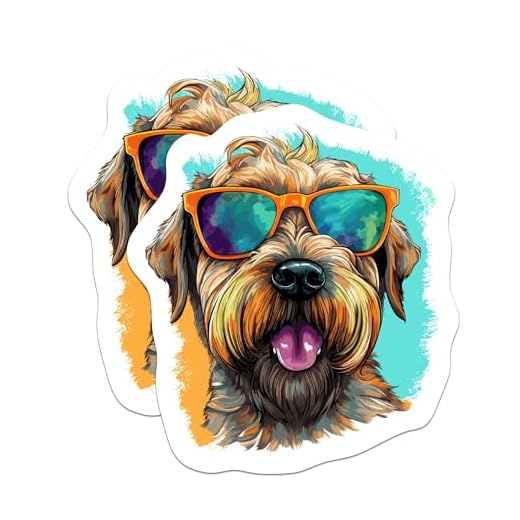 (2 Pack) Soft Coated Wheaten Terrier Dog Magnets - Soft Coated Wheaten Terrier with Sunglasses - Choose FromOver 100 Dog Breeds - 5" On Longest Side - Premium Magnet - Made in USA - MAG0402