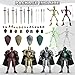 BOZOBO 8pcs T13 Action Figures Assembly Required，DIY Multi-Colored Titan 13 Action Figure Set with Medieval Knight Style，3D Printed Multi-Jointed Movable T 13 Dummy Action Figure for Kids & Adults