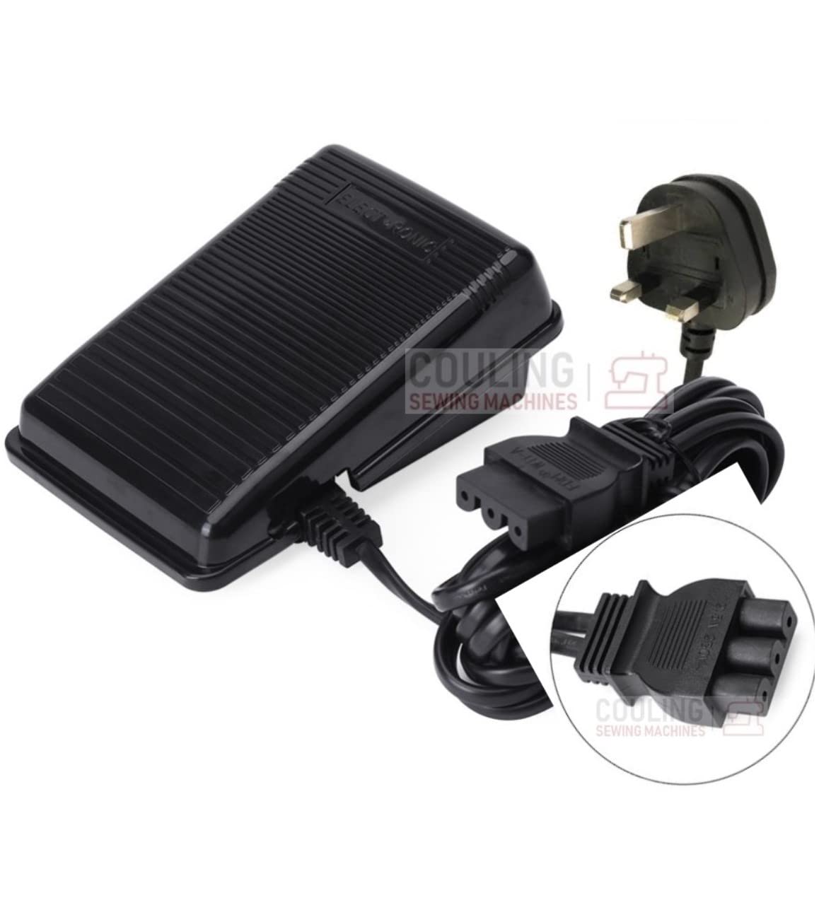 Singer Foot Control Pedal Lead - 3 Line Pin Overlockers + HD Heavy Duty Range 4411 4423 5511 5523