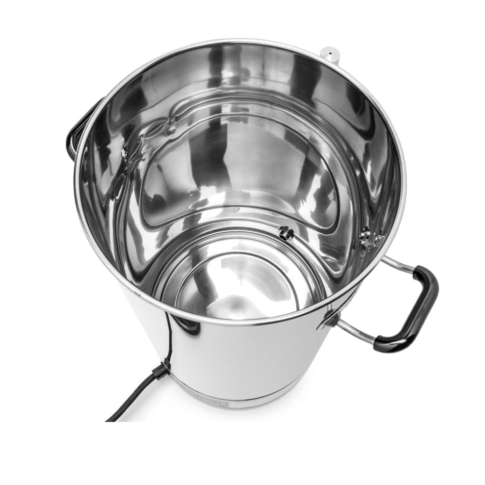 Erogatore di Acqua Calda 20 Litri, Acciaio Inox, Bollitore Acqua Professionale, Macchina per Bevande Calde, per la Preparazione del Tè, per Hotel, Catering, Ristoranti, 2500 W
