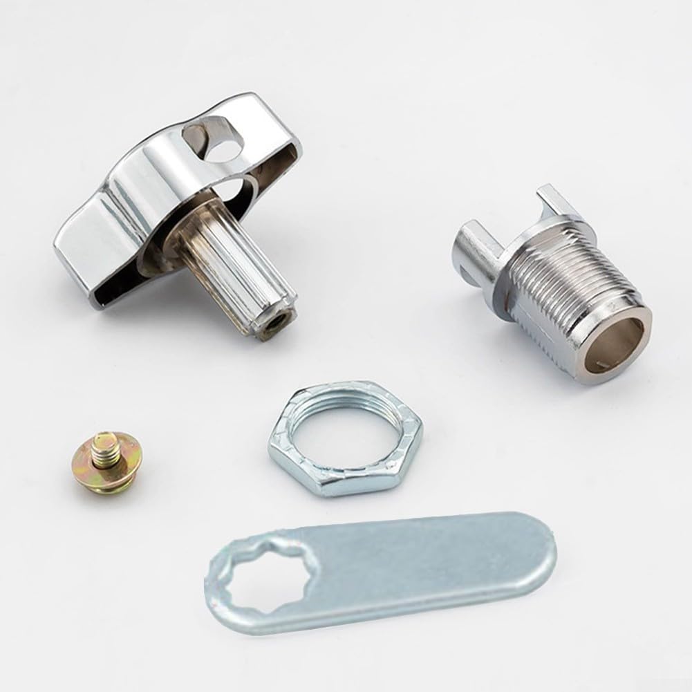 Serratura a camma senza chiave in lega di zinco per armadietti e porte di mobili, soluzione di sicurezza meccanica (16 mm)
