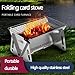 XUEERS Outdoor Foldable, chip Wood Stove, Stainless Steel Barbecue Grill, Portable Barbecue Grill, Suitable for Camping Yards