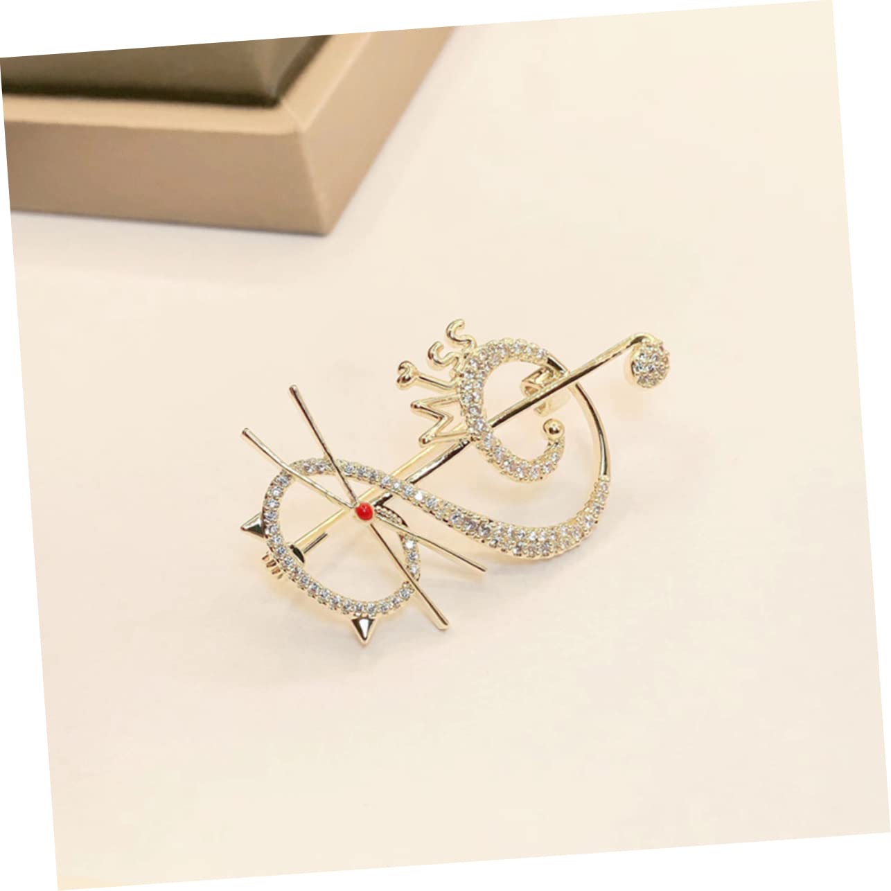 Holibanna Broche De Nota Musical Clips De Broche De Circón Bufanda Bandana Para Mujer Broche Esmaltado Kawaii Adorable Broche De Circón Broche Para Mujer Broches Retro Golden Cobre