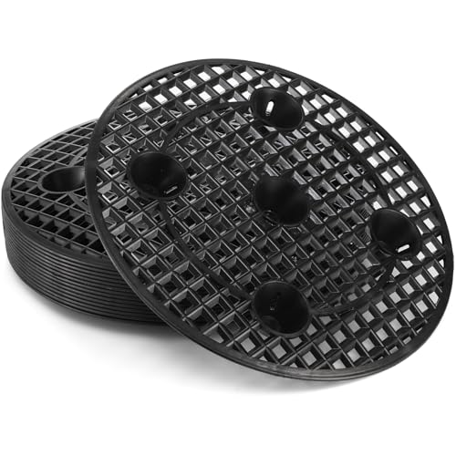 Tlence 15 PCS Plant Level Pot Elevator, 12 inch Plastic Potted Plant Stands, Large Patio Planter Riser Holder, Deck Floor Protector to Prevent Rot Damage, Plant Trivet for Indoor Outdoor Garden