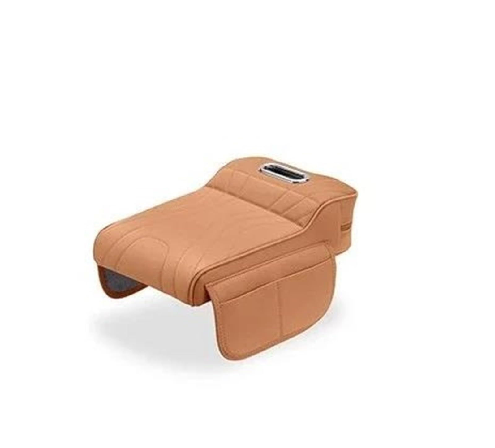 Armrest Organiser Tray For Jaecoo For J7 For JETOUR T2 For Haval H9 2rd 2024-2025 Car Armrest Box Height Increase Pad With Storage Bag HIMIUSIKTC(Light Brown)