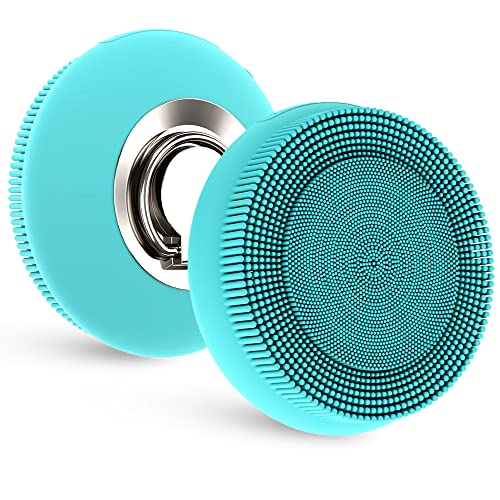 WINSTON Cordless Waterproof Mini Face Cleansing Brush for Deep Exfoliation – 1 Year Warranty | 2 in 1 Electric Face Cleanser for Men & Women | Electric Face Brush with Soft Silcon Bristles