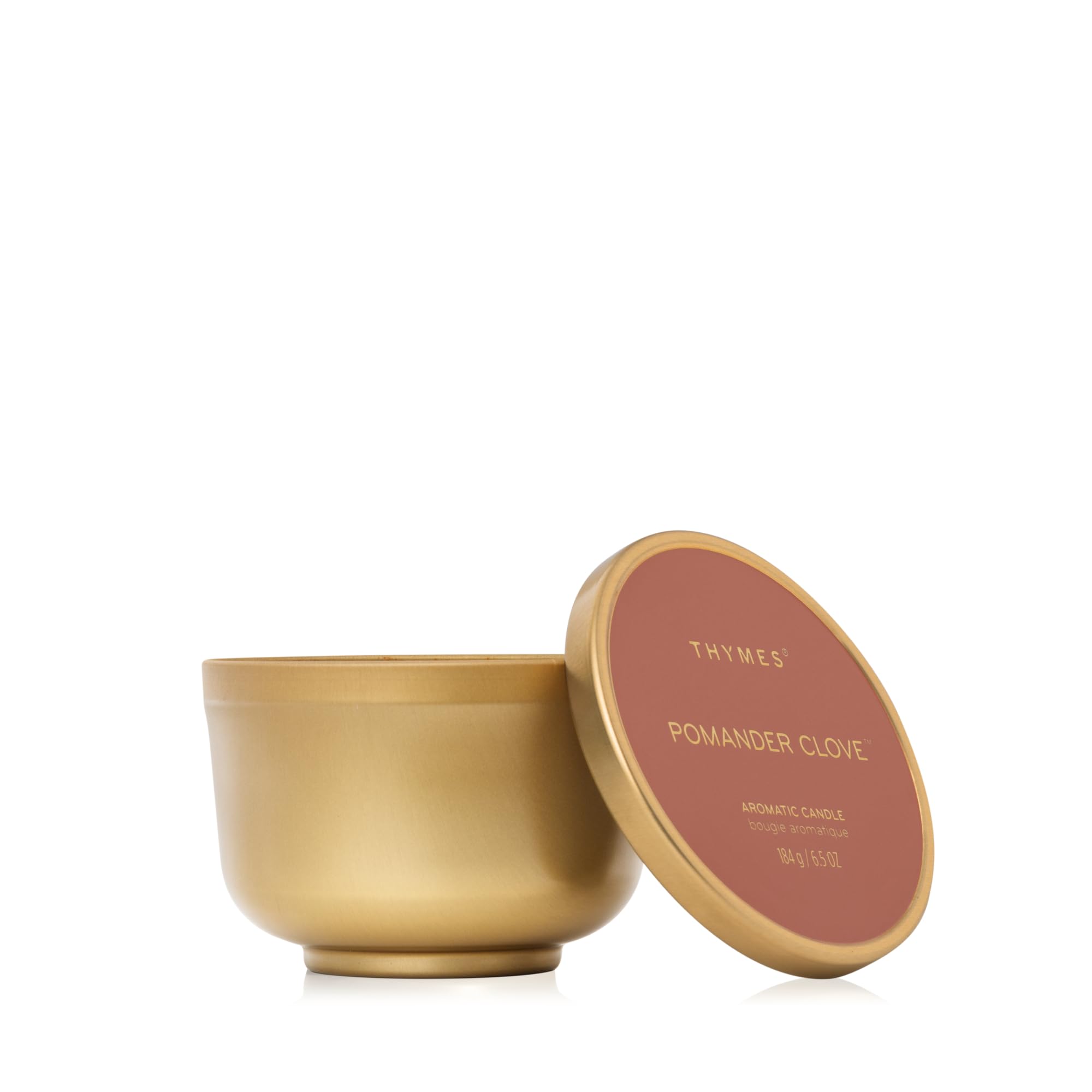 Thymes Pomander - Vela de clavo con tapa, velas perfumadas de 6.5 onzas