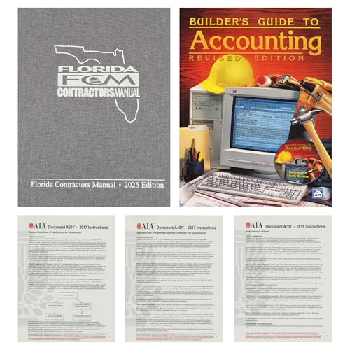 BOOK SET - FLORIDA - BUSINESS & FINANCE EXAM - WITH 2025 FLORIDA CONTRACTORS MANUAL