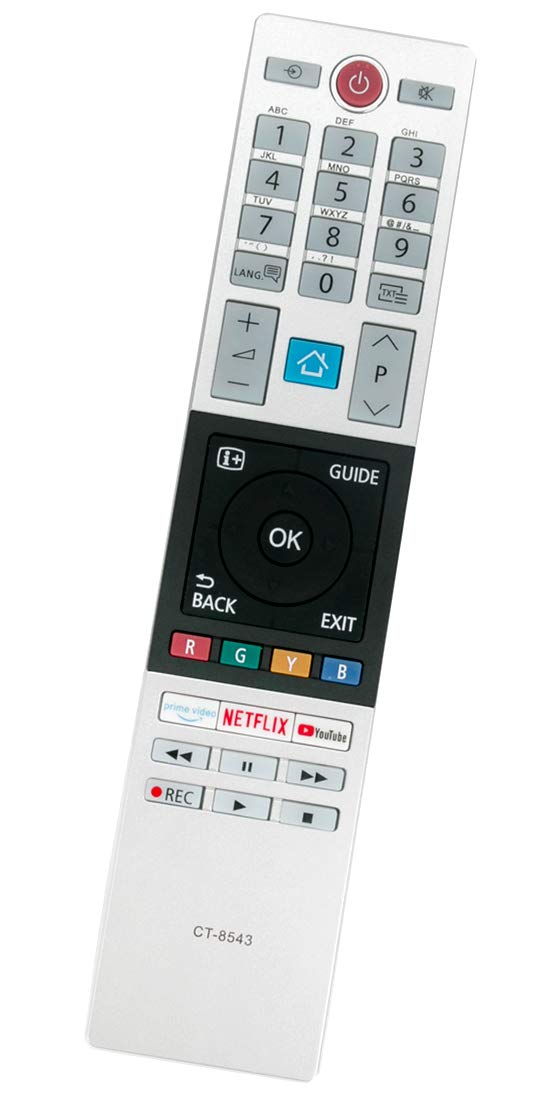TCNOUMT Il telecomando CT-8543 è un nuovo sostituto per Toshiba Ultra HD LCD Smart TV RC42151P 32W2863DG 32L3866DG 32L3869DAX 40L2863DG 43T6863DA 49L2863DG 55U7863DA