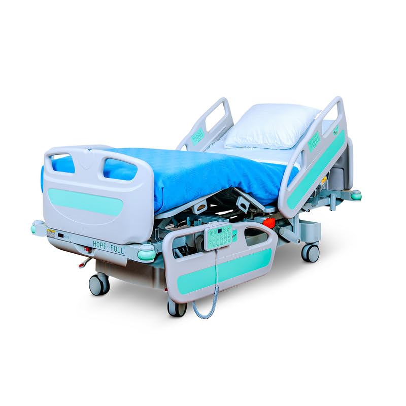 HOPEFULL (HC-6 Premium 6-Function Electric Hospital Bed, Side Rail Controls, Remote, 5.9