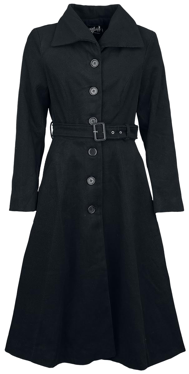 Hell Bunny Ingrid Coat Frauen Mantel schwarz Gothic