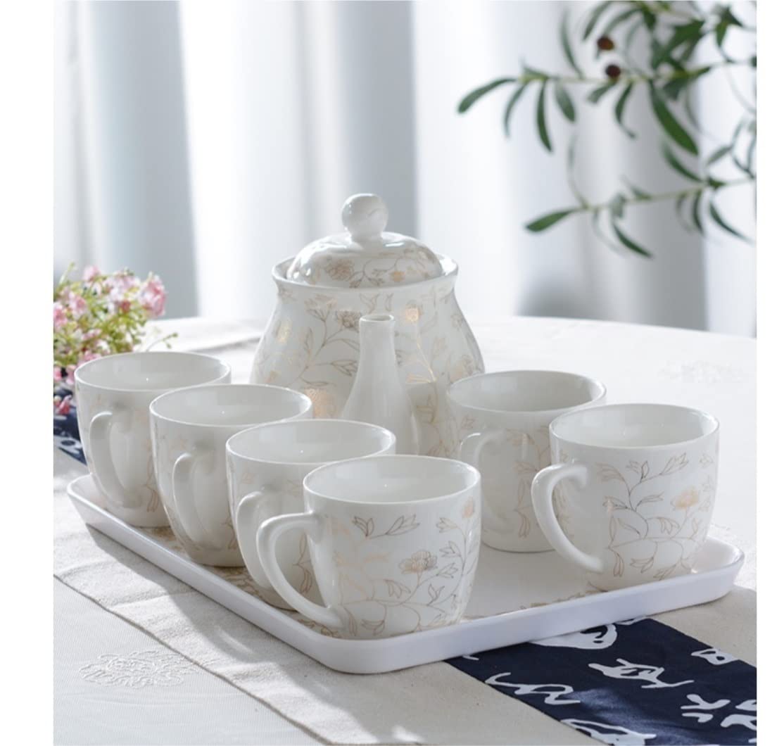 Zestaw do Herbaty Urodziny 8 sztuka zestawy do herbaty kubki i taca popołudniowa herbata Drinkware zestaw kawy porcelanowy serwis na kolację imprezową Ukończenie