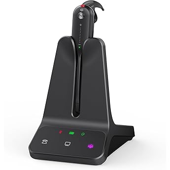 Yealink WH63 Wireless DECT Headset, Teams Certified, Mono Office Phone Headset with Noise Canceling Mic, Work for Computer, Desk Phones, 3 Wearing Styles, Long Wireless Range 394 ft,7H Talk Time