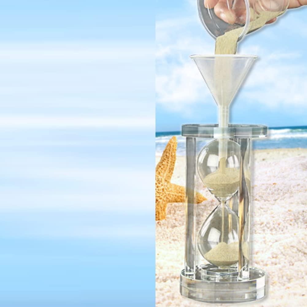 Orologio di Sabbia Vuoto per Regali di Nozze Presente Cerimonia Clessidra Timer, DIY Riempibile Sabbia Creativa Cerimonia Unica Clessidra Sand Clock Toy Decorazioni