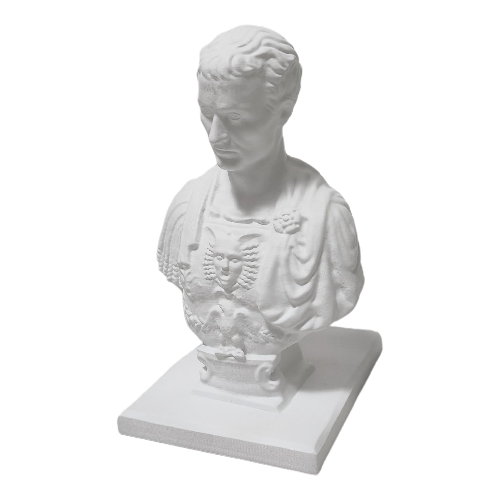 Busto de César portadientes con diseño romano robusto para organizar escritorio
