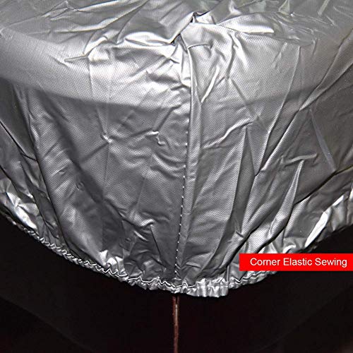 CUPPA Duty Pool Table Cover Waterproof Billiard Covers 7/8/9 ft Options (Silver, 7ft) MadCity