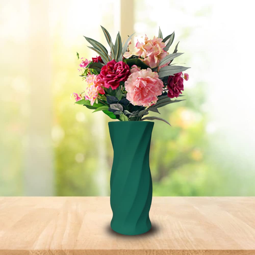 oodlesflyOodlesfly || Caroline Medium Ceramic Flower Vase for Living Room, Bedroom, Dining Table, Home Decoration, Artificial Flowers (H - 23 X D - 9.7 cm)