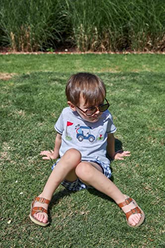 Mud Pie Boys Baby Sunglasses with Strap Set, Tortoise Aviator, 0-2 Years4