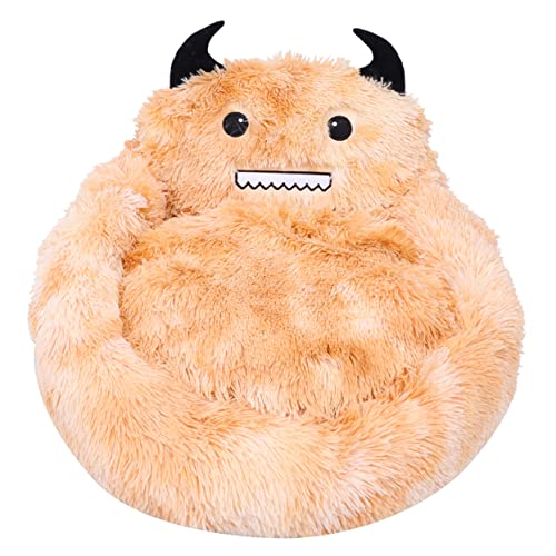 iplusmile 暖かい小さなモンスターの巣 ために 大きい パッド クッション 犬 ベッド ペットの巣 猫ベッドマット ぬいぐるみ Khaki