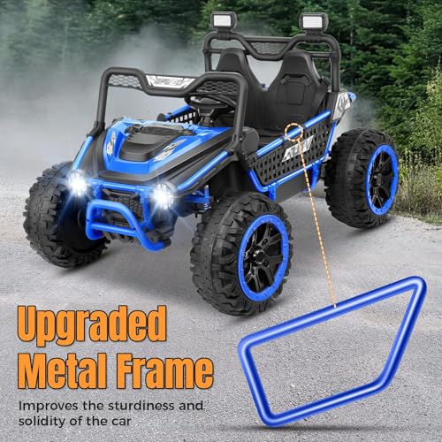 Hikole 2 Seater 24V Ride on Toys for Big Kids, Key Start Electric Truck UTV with Remote Control, XXXL 24'' Seat, Power W - Additional View