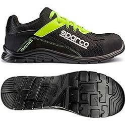 Calzado De Seguridad Sparco Practice Sparco 0751742NRGF Zapatillas, Negro/Amarillo, 42