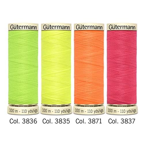Neon Thread Set, 100m reels, Set of 4, Neon Assorted - Image 4