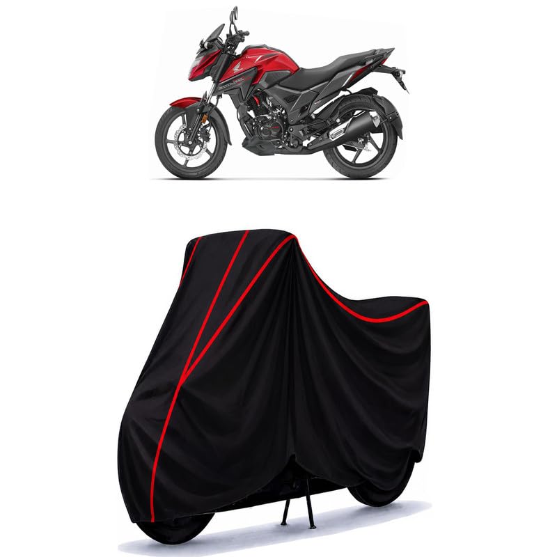 Image of X-Blade BS6 BS4 BS7 Water Resistant Bike Cover for All Motorcycles & Rain | Heavy Duty Taffeta Fabric | UV Protection, Dustproof, Scratchproof | All Weather Two Wheeler Body Cover with Elastic Bottom