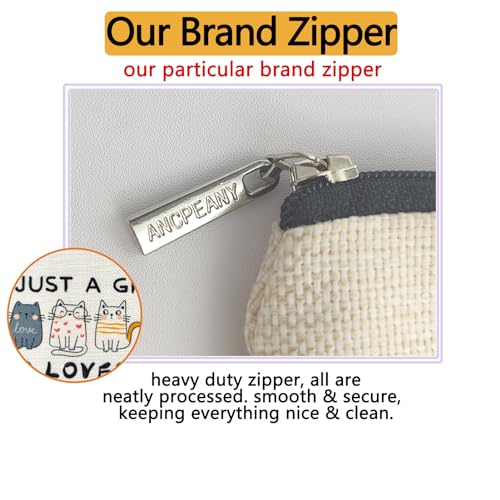 Cat Themed Makeup Bags for Women & Girls - Cute Travel Cosmetic Bags with Zipper Pouch - Funny Cat Mom Gifts for Birthday & Christmas2