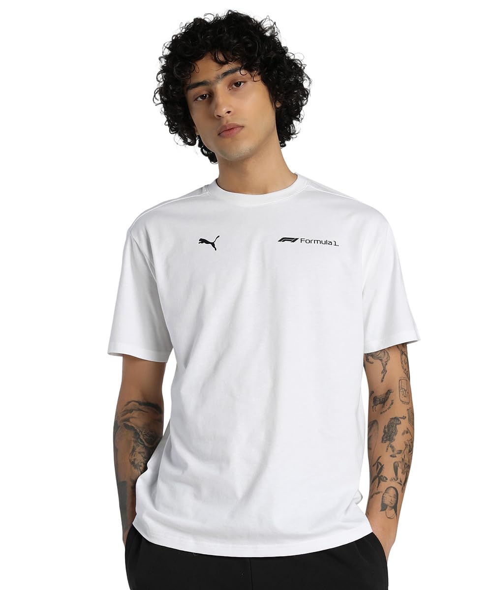 F1 Essentials+ Erkek Beyaz Günlük Stil T-Shirt 63012202