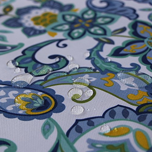 Image of EHouseHome Outdoor Indoor 60x84 inch Rectangle Tablecloth with Umbrella Hole and Zipper, Waterproof Zippered Patio Table Cloths, Spring /Summer Table Covers for Backyard Circular Table /BBQs /Picnic