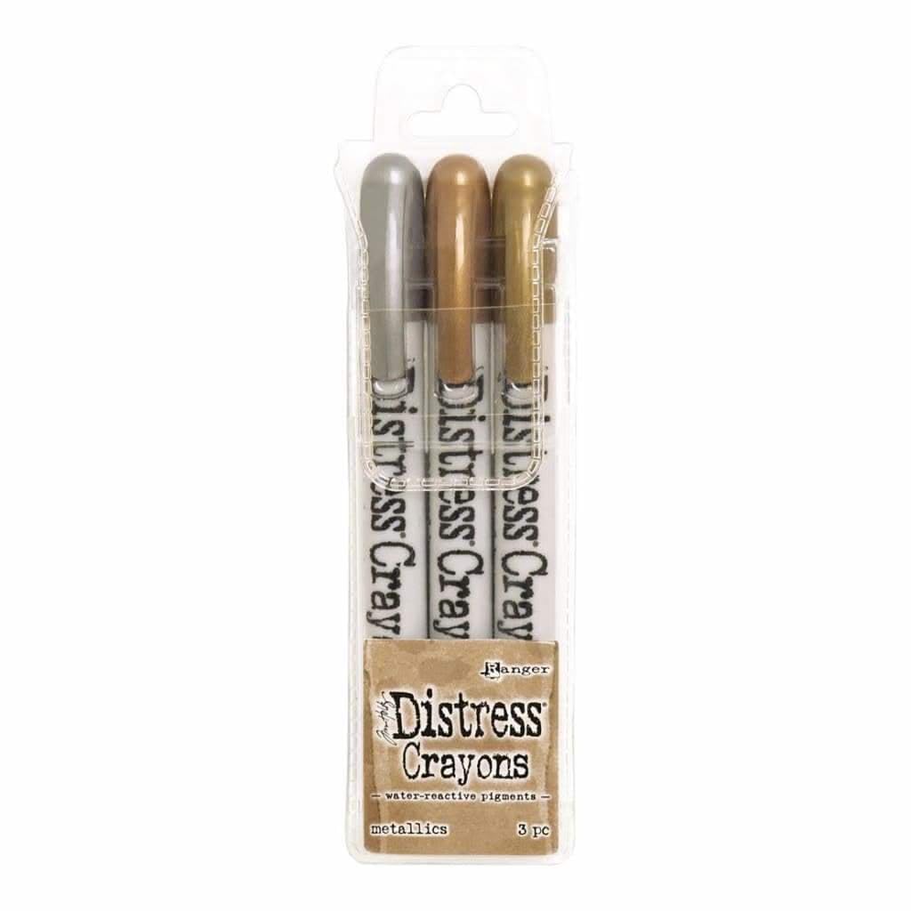 Tim Holtz Distress Crayons Set - Metallics