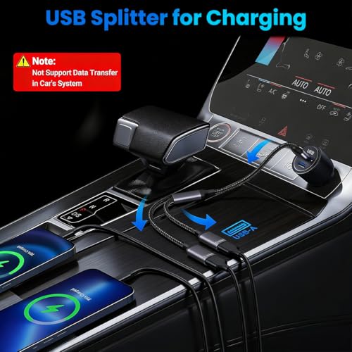 Image of Verilux USB Splitter 1 in 2 Out, 2-in-1 A to A Cable with A Double Dual Port for Charging & 480Mbps Data Sync, Fast Speed USB 2.0 Splitter Adapter for Laptop, PC, Smart TV, Desktop, Mac, PS