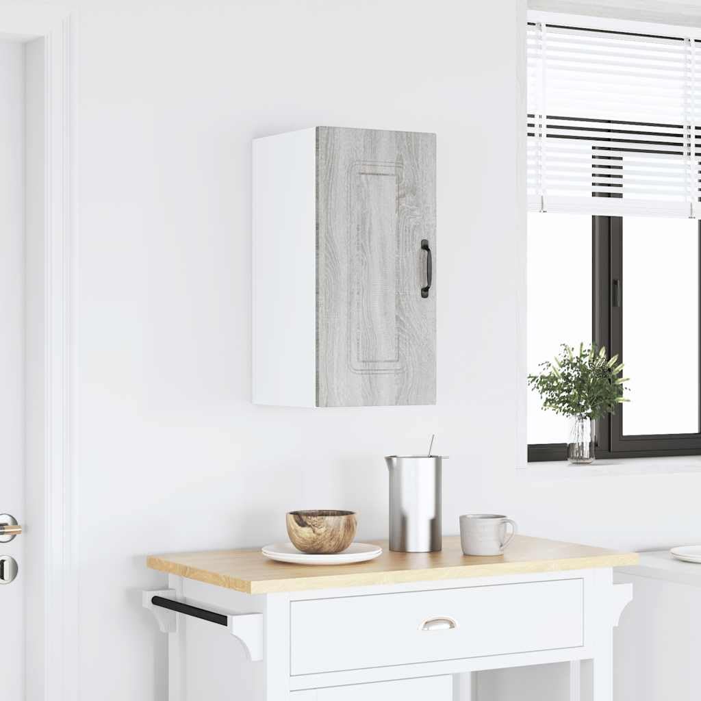 Armoire murale de cuisine Kalmar pour libérer de l'espace de travail avec élégance gris Sonoma