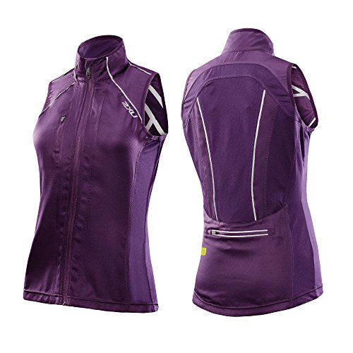 2XU Colete feminino de ciclismo de malha vapor, roxo palácio, GG