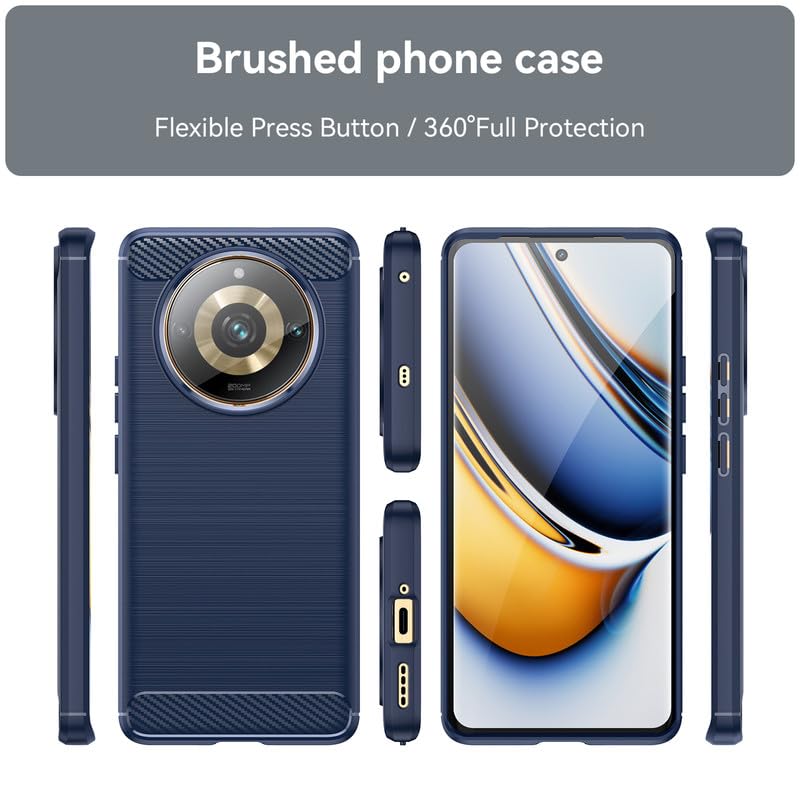 Image of Basic Case for Realme 11 Pro /Narzo 60 Pro 5G /11 Pro Plus (Carbon Fibre Blue)