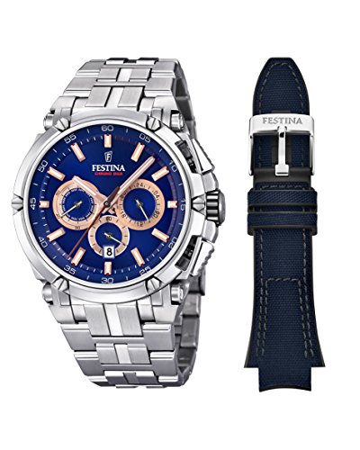 Preisvergleich Produktbild Festina Herren Chronograph Quarz Uhr mit Edelstahl Armband F20327 / 4