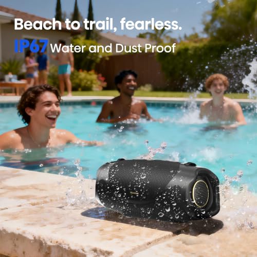 Hisense FlexBoom Portable Bluetooth Speaker, IP67 Waterproof, Dustproof, and Shockproof, Comes w/ a Detachable Handle Strap - image 6