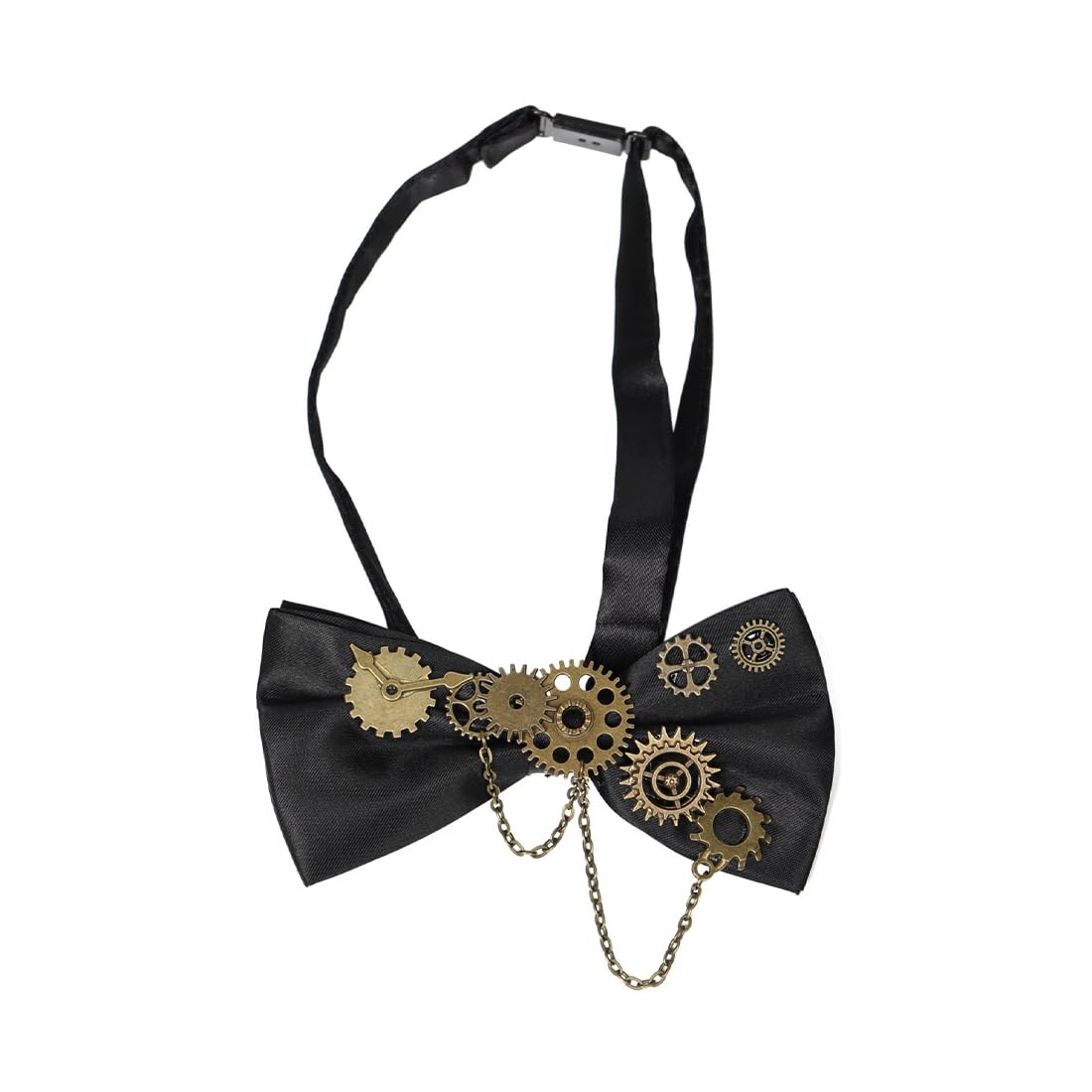 OIXYEY Papillon Steampunk da uomo Ingranaggi retrò Cravatta vintage Papillon Ingranaggi Cosplay Steampunk Accessori