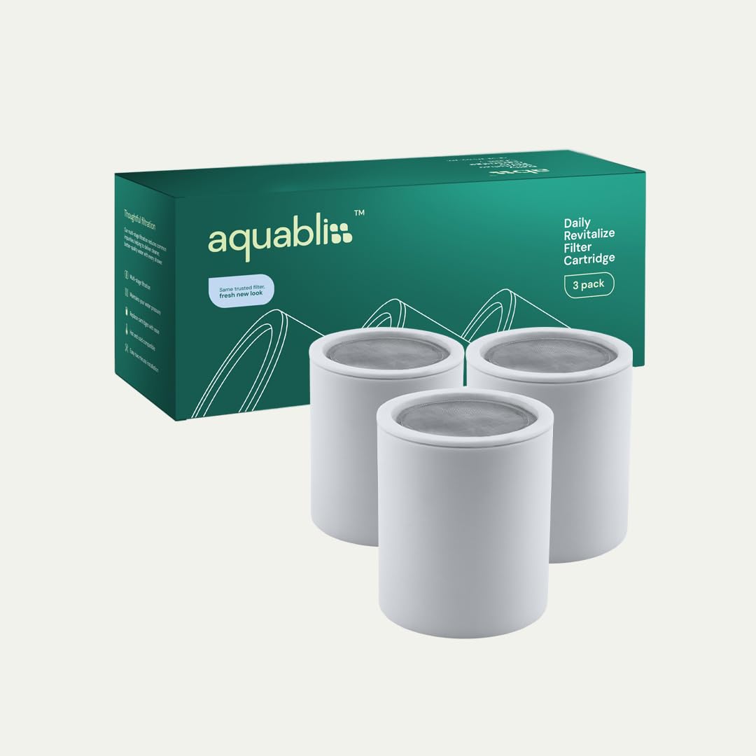 AquaBliss Cartucho de repuesto de filtro de ducha revitalizante multietapa de alto rendimiento, reduce los productos químicos y el cloro, restaura el equilibrio del pH, la piel brillante, las uñas
