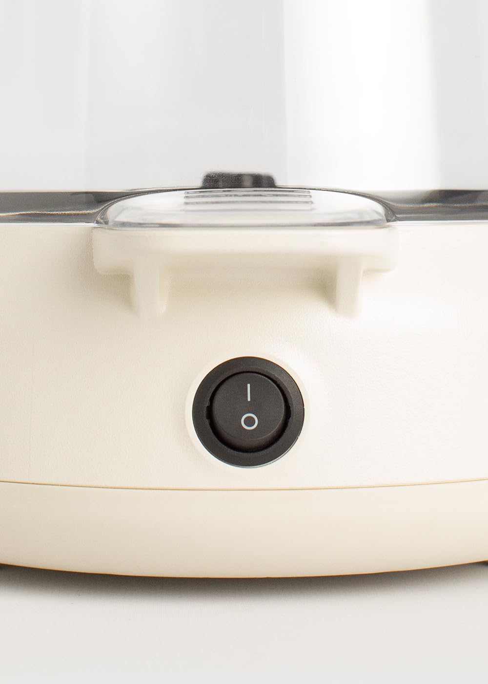 CREATE/POPCORN MAKER STUDIO/Macchina per popcorn con scioglitore di burro bianco sporco/Facile da usare, Fino a 100g di mais, Popcorn in 5 min, Popcorn dolci o salati, 500W