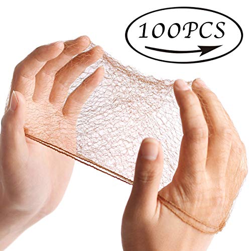 Smilco 100PCS Hair Nets Invisible Elastic Edge Mesh 20 Inches 50cm