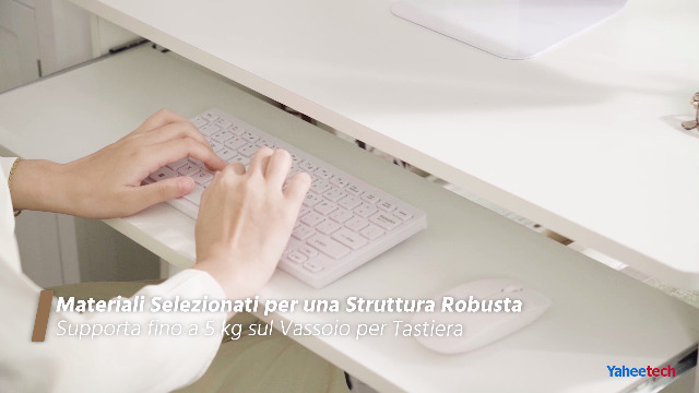JSB Scrivania Pieghevole 100 Cm Con Borsa Portaoggetti E Gancio - Design Industriale, Naturale E Bianco Per Casa E Ufficio
