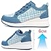 Imagen de GURGER Zapatillas de Cuña para Mujer Bambas Cuña Zapatos Deportivas Ligeras y Transpirable Wedge Plataforma Sneakers Azul 36