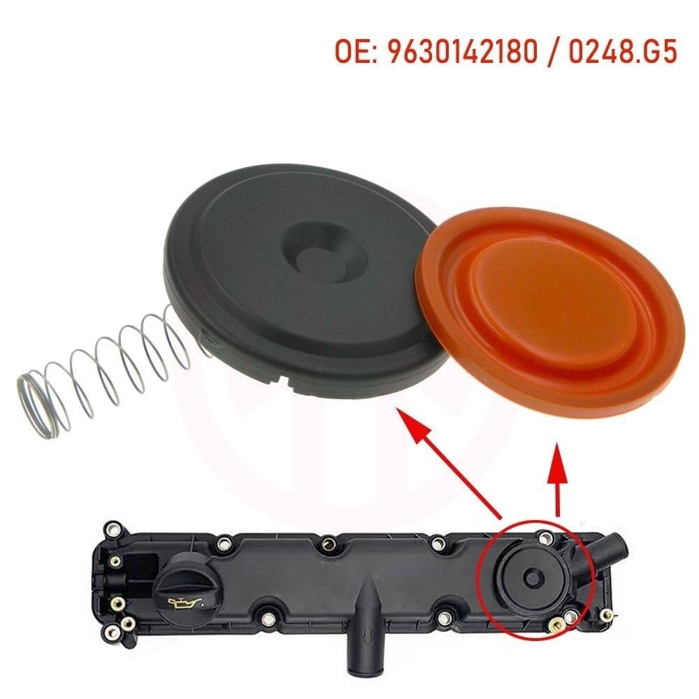 Copertura Bilancieri 9630142180 Coperchio Valvola Camera Del Cilindro Testata Motore Per Peugeot 206 307 406 Per Citroen 0248g5 Con Membrana E Guarnizione Di Tenuta | 1 set