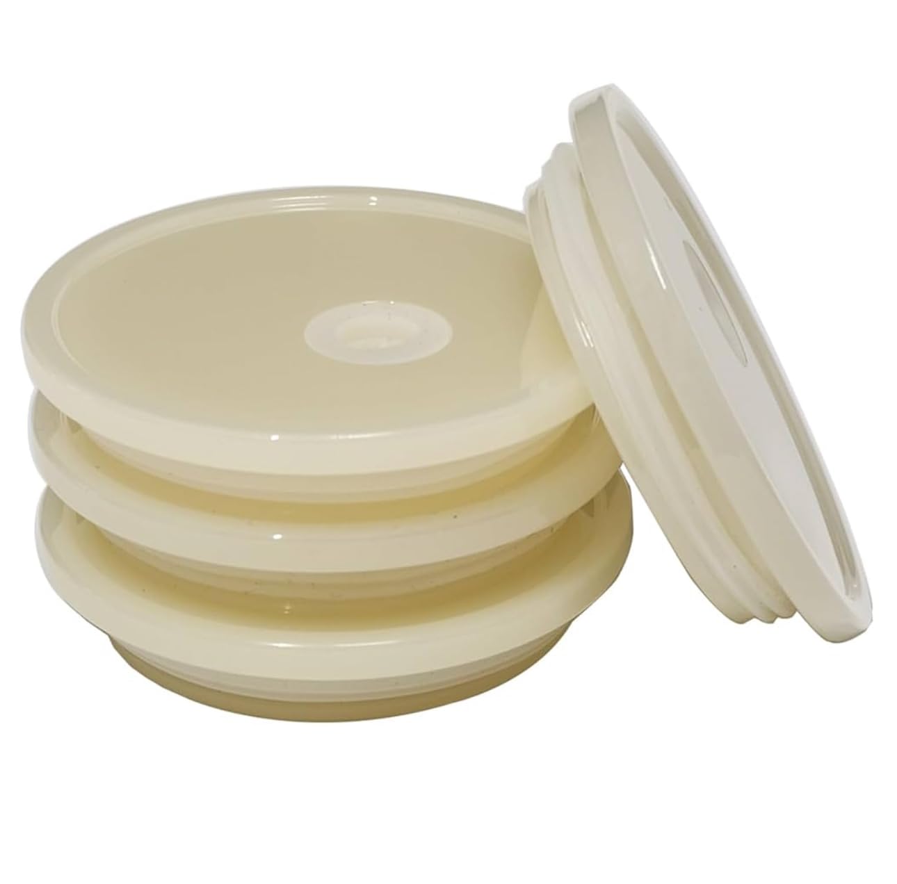 Acrylic Lids Replacement Glass Mugs - 4 Pack of Glass Mugs for Drinkware 10 Colors White fits 17-20