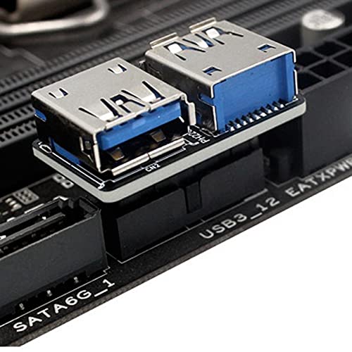 Adattatore USB 3.0 Femmina A 20/19 Pin Per Scheda Madre – Doppia Porta Frontale (CABLECY)
