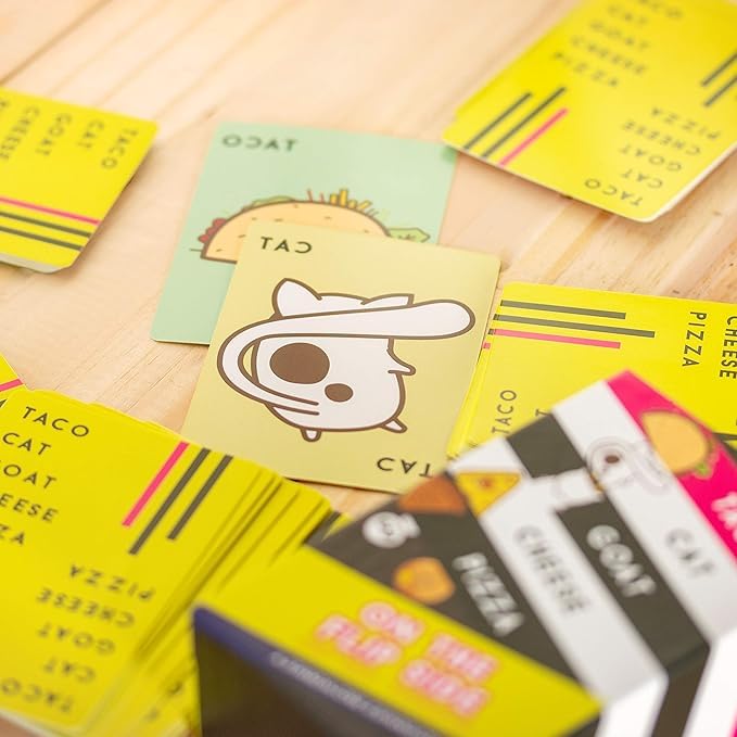 Image of Taco Cat Goat Cheese Pizza On The Flip Side | Standalone Expansion Set for The Party Card Game | Hilariously Fun for Kids, Teens, Adults, 10-15 Min Playtime, Ages 7+, 2-8 Players