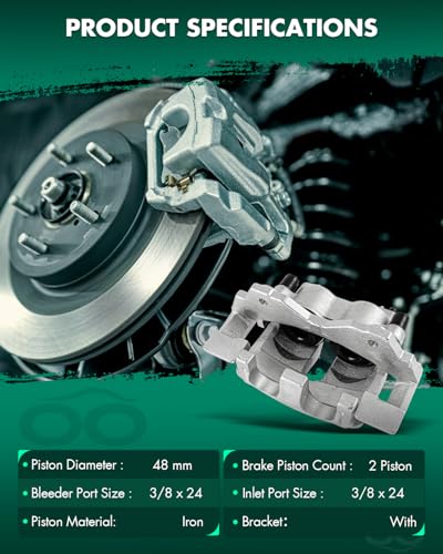 Image of SCITOO 18B4811 18B4810 Front Left & Right Disc Brake Calipers w /Bracket For Jeep For Grand Cherokee 1999-2002,Double Pistons