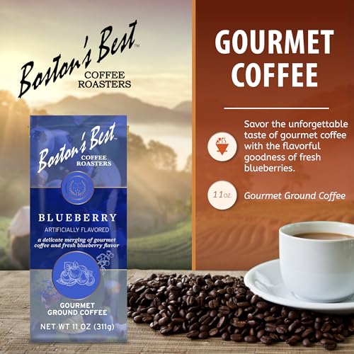 Bostons Best Boston’S Best Coffee - Blueberry Flavored Coffee, Delicious Gourmet Coffee, Premium Ground Coffee thumb #1